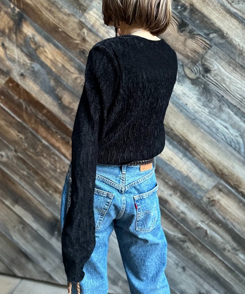 mi via loca（ミヴィアロカ）の「シャイニーベロアプリーツ レイヤード