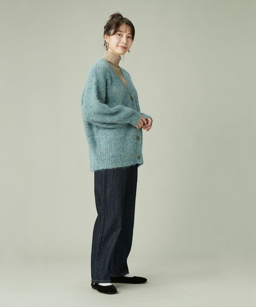 Pitta Re:)（ピッタリ）の「シャギーMIXニットカーディガン（カーディガン/ボレロ・レディース・グレイッシュブルー/ターコイズブルー/ダークオレンジ・M/L）」の13枚目の写真