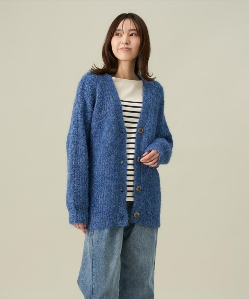 Pitta Re:)（ピッタリ）の「シャギーMIXニットカーディガン（カーディガン/ボレロ・レディース・グレイッシュブルー/ターコイズブルー/ダークオレンジ・M/L）」の8枚目の写真