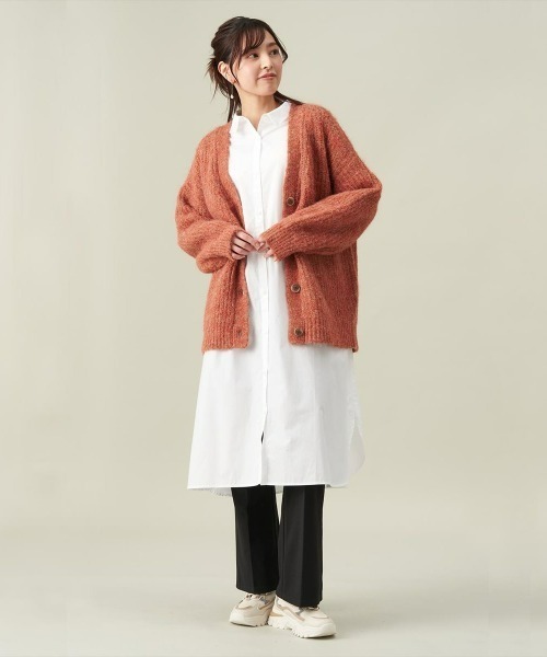 Pitta Re:)（ピッタリ）の「シャギーMIXニットカーディガン（カーディガン/ボレロ・レディース・グレイッシュブルー/ターコイズブルー/ダークオレンジ・M/L）」の4枚目の写真