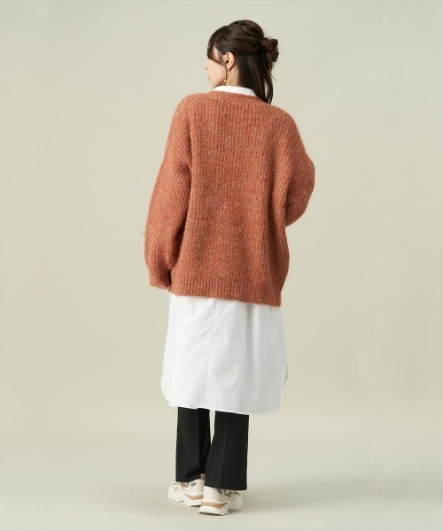 Pitta Re:)（ピッタリ）の「シャギーMIXニットカーディガン（カーディガン/ボレロ・レディース・グレイッシュブルー/ターコイズブルー/ダークオレンジ・M/L）」の6枚目の写真