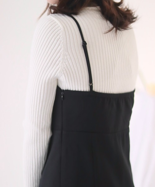 mellowneon（メロウネオン）の「ジャガードボレロ2ピースワンピース / オケージョンワンピース / ドレス / キャミワンピースセット（ワンピース・レディース・ブラック/ベージュ・FREE）」の22枚目の写真