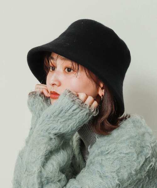 SENSE OF PLACE by URBAN RESEARCH（センスオブプレイスバイアーバンリサーチ）の「ウールハット（ハット・レディース・アイボリー/ブラック・ONE）」の2枚目の写真