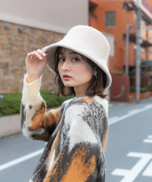 SENSE OF PLACE by URBAN RESEARCH（センスオブプレイスバイアーバンリサーチ）の「ウールハット（ハット・レディース・アイボリー/ブラック・ONE）」の8枚目の写真