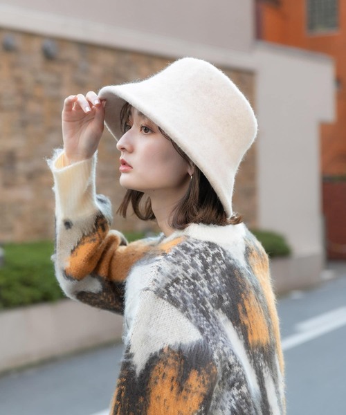 SENSE OF PLACE by URBAN RESEARCH（センスオブプレイスバイアーバンリサーチ）の「ウールハット（ハット・レディース・アイボリー/ブラック・ONE）」の9枚目の写真