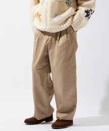 【ZOZO限定】WIDE TWO TUCK CUTOFF CHINO / ツータック ワイドカットオフパンツ