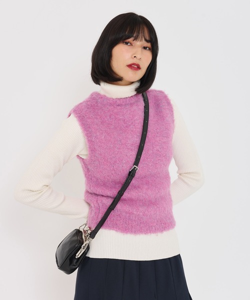 TINA：JOJUN（ティーナジョジュン）の「フラッフ ベスト TINA：JOJUN（ベスト・レディース・ブラック/ピンク/アイボリー・M）」の10枚目の写真