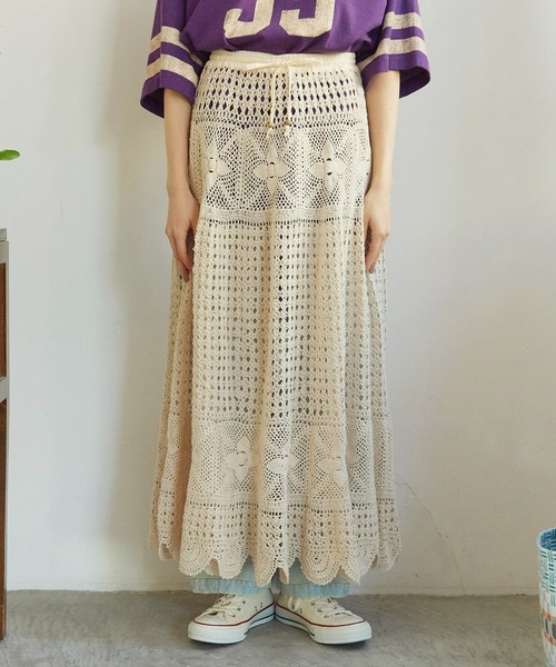 Dot＆Stripes CHILD WOMAN テーブルクロスクロシェ スカート Dot＆Stripes CHILD WOMAN テーブルクロスクロシェ スカート