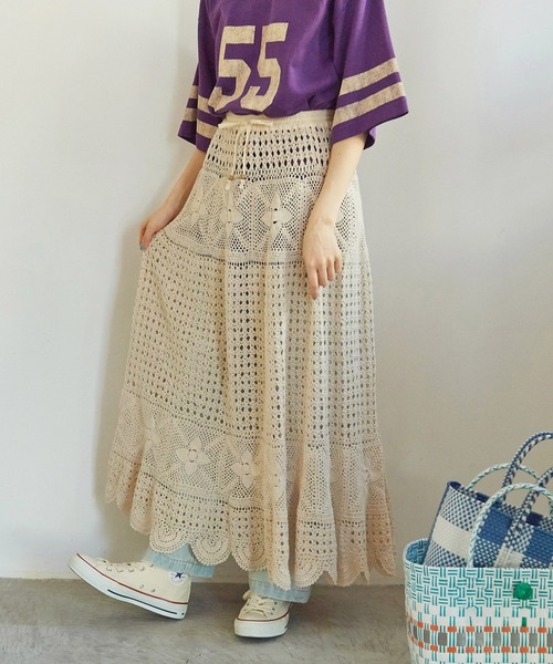 Dot＆Stripes CHILD WOMAN テーブルクロスクロシェ スカート Dot＆Stripes CHILD WOMAN（ドットアンドストライプス