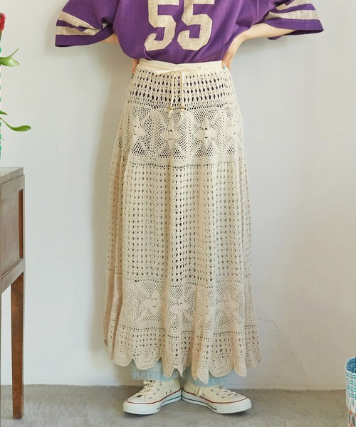 Dot＆Stripes CHILD WOMAN テーブルクロスクロシェ スカート Dot＆Stripes CHILD WOMAN（ドットアンドストライプス