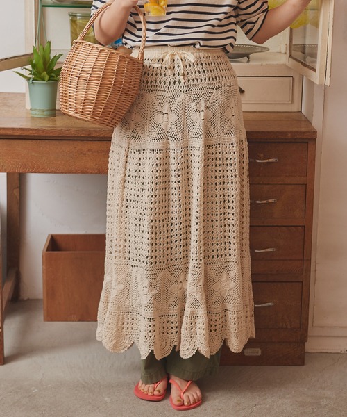 Dot＆Stripes CHILD WOMAN テーブルクロスクロシェ スカート Dot＆Stripes CHILD WOMAN（ドットアンドストライプス