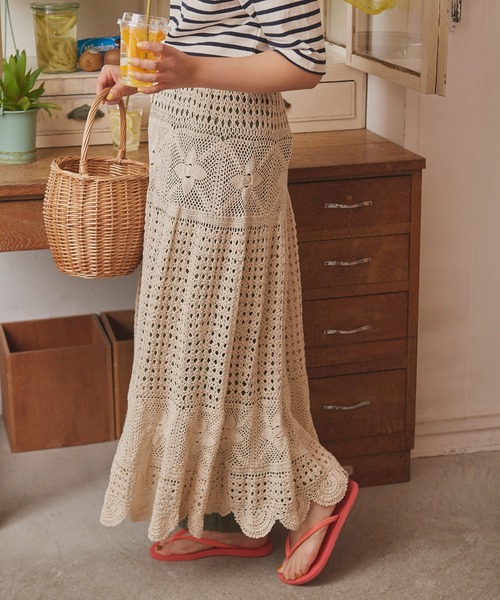 Dot＆Stripes CHILD WOMAN テーブルクロスクロシェ スカート Dot＆Stripes CHILD WOMAN（ドットアンドストライプス