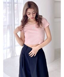 GYDA | Square gyda STONE テレコ トップス(Tシャツ/カットソー)