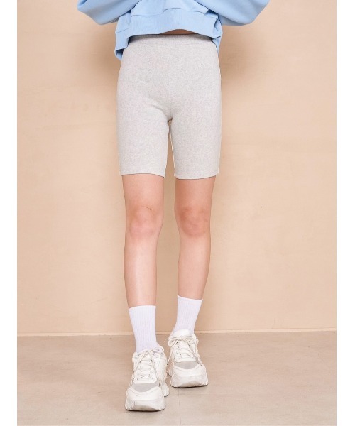 Darich（ダーリッチ）の「カットリブバイカーパンツ（その他パンツ・レディース・ブラック/グレー/アイボリー/ブラウン・FREE）」の4枚目の写真