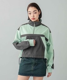 X-girl | WOVEN MIX HALF ZIP TOP(スウェット)