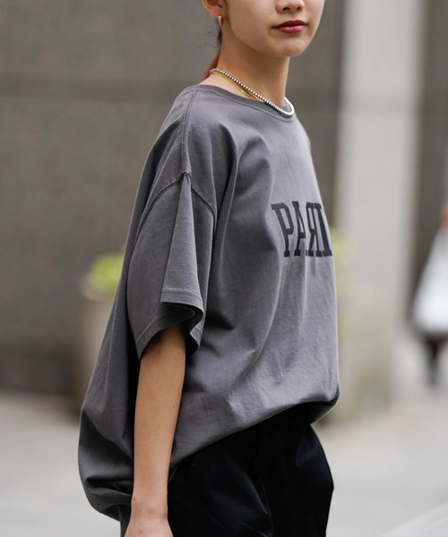 ALORE（アローレ）の「【ALORE / アローレ】ロゴバックタックTシャツ（Tシャツ/カットソー・レディース・グレー/ネイビー/チャコールグレー・FREE）」の12枚目の写真