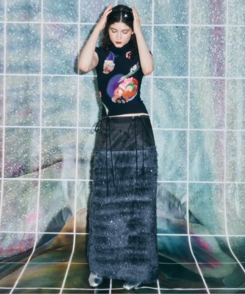 musubore pleated print tops プリーツプリントトップス select 】pleated print tops /プリーツプリントトップス（T