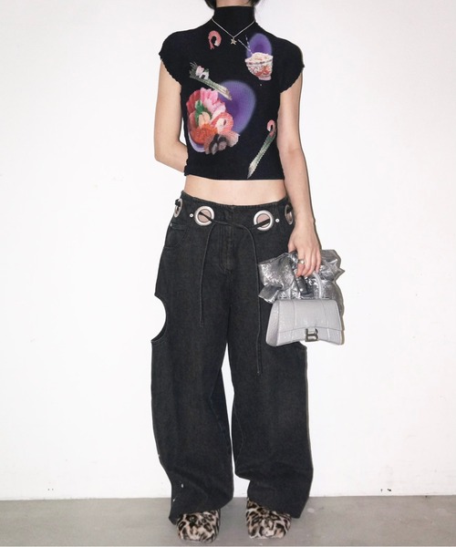 musubore（ムスボレ）の「【 select 】pleated print tops