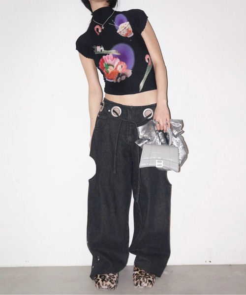 musubore（ムスボレ）の「【 select 】pleated print tops