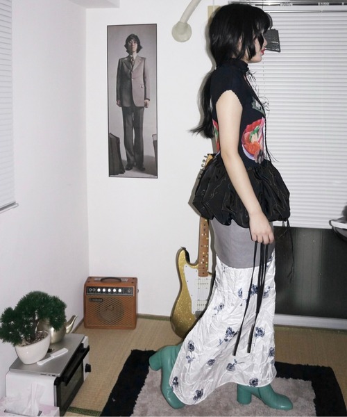 select 】pleated print tops /プリーツプリントトップス（T