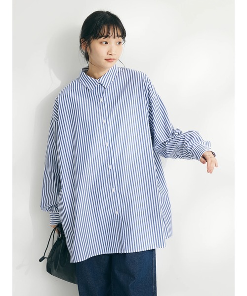 CRAFT STANDARD BOUTIQUE(クラフトスタンダードブティック)の「イージーケアオーバーシャツ(シャツ/ブラウス・レディース・ブルー系その他6/ネイビー系2/ホワイト系その他/グリーン系その他3・FREE)」の7枚目の写真