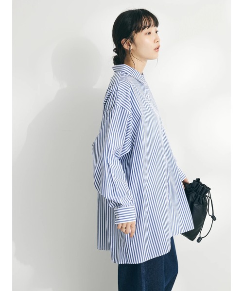 CRAFT STANDARD BOUTIQUE(クラフトスタンダードブティック)の「イージーケアオーバーシャツ(シャツ/ブラウス・レディース・ブルー系その他6/ネイビー系2/ホワイト系その他/グリーン系その他3・FREE)」の9枚目の写真