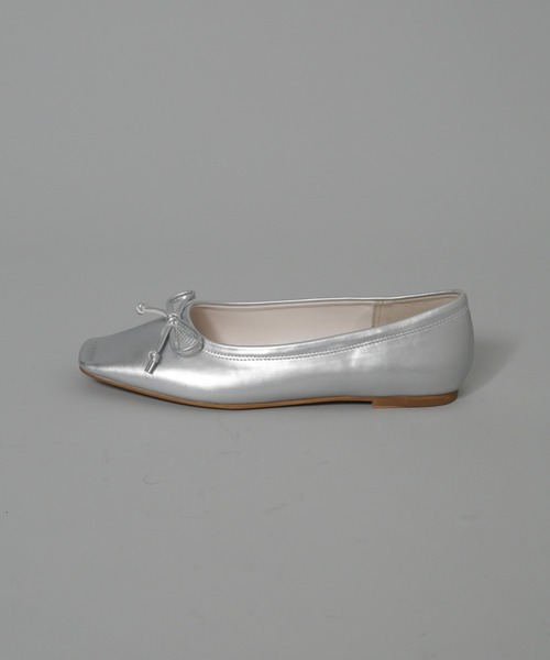 NANO universe（ナノユニバース）の「ステッチトゥバレエシューズ（バレエシューズ・レディース・ブラック/シルバー/ホワイト・37/36/38）」の5枚目の写真