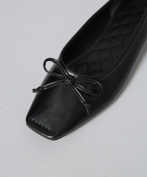 NANO universe（ナノユニバース）の「ステッチトゥバレエシューズ（バレエシューズ・レディース・ブラック/シルバー/ホワイト・37/36/38）」の9枚目の写真