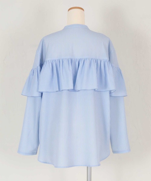 titivate（ティティベイト）の「バックフリルデザインシャツ/ラッシュガード（ラッシュガード・レディース・ブルー系その他2/ホワイト/ブルー系その他・L/M）」の9枚目の写真