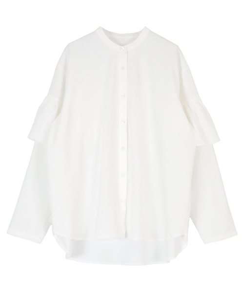 titivate（ティティベイト）の「バックフリルデザインシャツ/ラッシュガード（ラッシュガード・レディース・ブルー系その他2/ホワイト/ブルー系その他・L/M）」の13枚目の写真