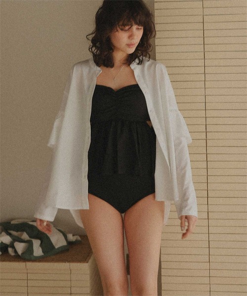 titivate（ティティベイト）の「バックフリルデザインシャツ/ラッシュガード（ラッシュガード・レディース・ブルー系その他2/ホワイト/ブルー系その他・L/M）」の15枚目の写真