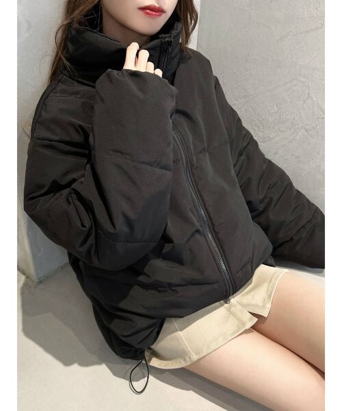 EATME（イートミー）の「スタンドカラーパフジャケット（ブルゾン・レディース・ブラック/アイボリー・FREE）」の22枚目の写真