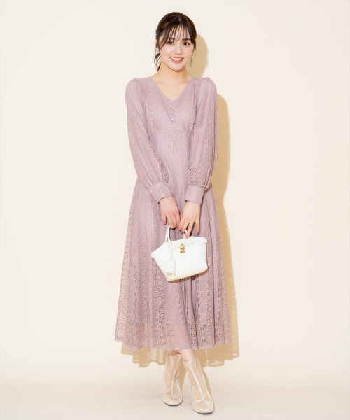 WILLSELECTION（ウィルセレクション）の「レースフレアワンピース（ワンピース・レディース・ブラック/ピンク/オフホワイト・FREE）」の21枚目の写真