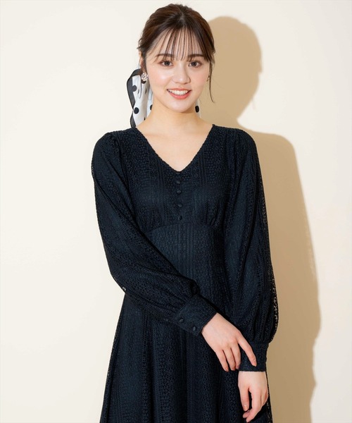 WILLSELECTION（ウィルセレクション）の「レースフレアワンピース（ワンピース・レディース・ブラック/ピンク/オフホワイト・FREE）」の12枚目の写真