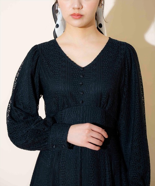 WILLSELECTION（ウィルセレクション）の「レースフレアワンピース（ワンピース・レディース・ブラック/ピンク/オフホワイト・FREE）」の14枚目の写真