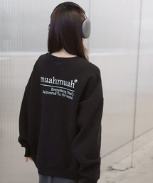 A'GEM/9 × .kom『muah muah/ムーアムーア』LETTERING LOGO MTM/レタリングロゴ スウェット