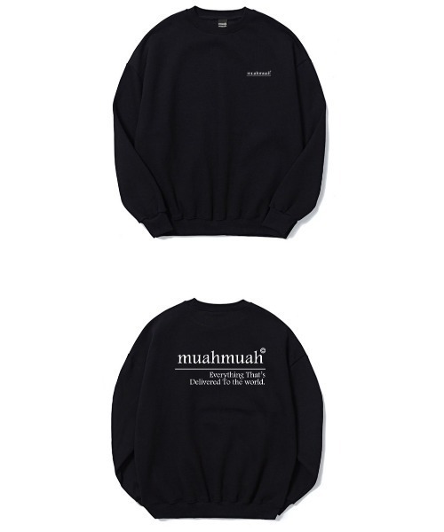 muahmuah(ムーアムーア)の「A'GEM/9 × .kom『muah muah/ムーアムーア』LETTERING LOGO MTM/レタリングロゴ スウェット(スウェット・レディース・ブラック/グレー・FREE)」の3枚目の写真