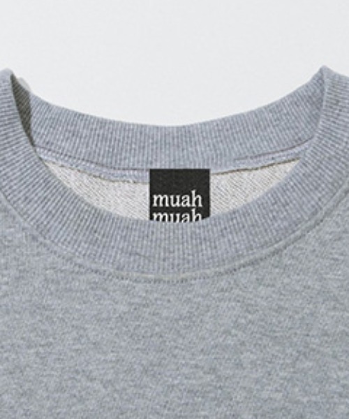 muahmuah(ムーアムーア)の「A'GEM/9 × .kom『muah muah/ムーアムーア』LETTERING LOGO MTM/レタリングロゴ スウェット(スウェット・レディース・ブラック/グレー・FREE)」の7枚目の写真