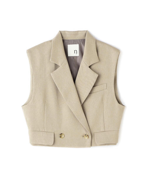 N.（N. Natural Beauty Basic）（エヌエヌナチュラルビューティーベーシック）の「◆ショートテイラージレ（ベスト・レディース・ベージュ/ブラウン・MEDIUM）」の3枚目の写真