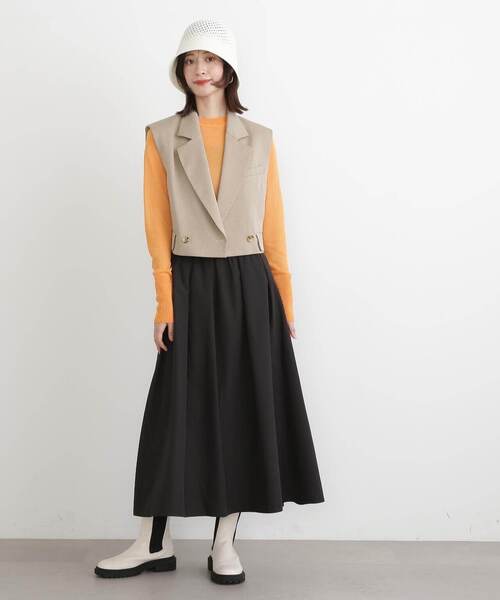 N.（N. Natural Beauty Basic）（エヌエヌナチュラルビューティーベーシック）の「◆ショートテイラージレ（ベスト・レディース・ベージュ/ブラウン・MEDIUM）」の11枚目の写真