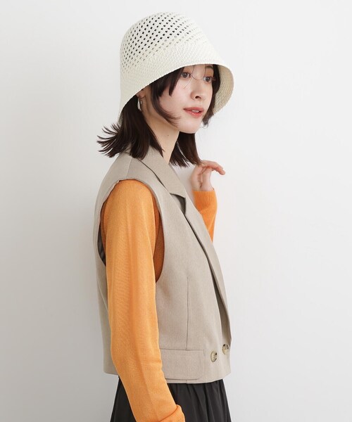 N.（N. Natural Beauty Basic）（エヌエヌナチュラルビューティーベーシック）の「◆ショートテイラージレ（ベスト・レディース・ベージュ/ブラウン・MEDIUM）」の18枚目の写真