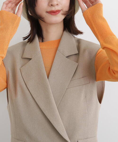 N.（N. Natural Beauty Basic）（エヌエヌナチュラルビューティーベーシック）の「◆ショートテイラージレ（ベスト・レディース・ベージュ/ブラウン・MEDIUM）」の20枚目の写真