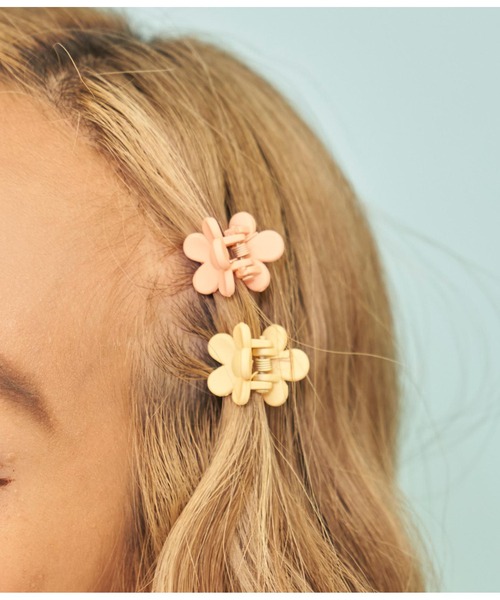 anap mimpi（アナップミンピ）の「4SET フラワー ミニ ヘアクリップ（バレッタ/ヘアクリップ・レディース・ホワイト/オレンジ/ラベンダー・FREE）」の10枚目の写真