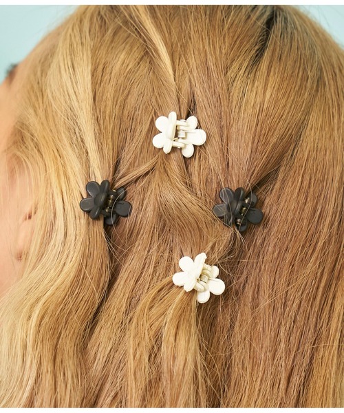 anap mimpi（アナップミンピ）の「4SET フラワー ミニ ヘアクリップ（バレッタ/ヘアクリップ・レディース・ホワイト/オレンジ/ラベンダー・FREE）」の14枚目の写真