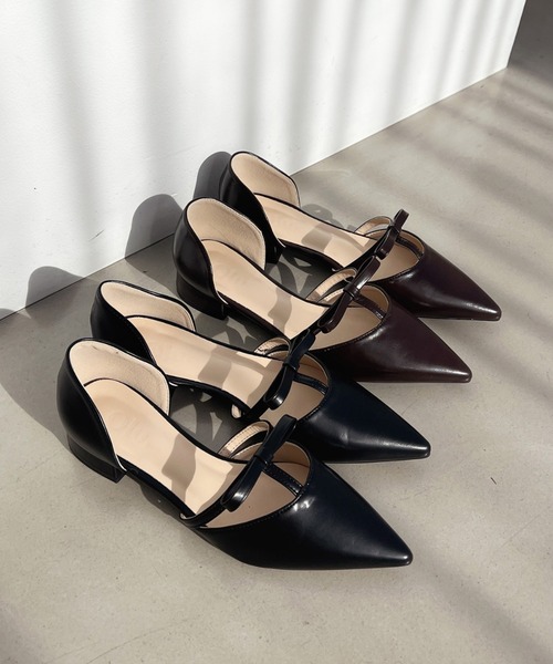 Olu.（オルドット）の「リボンデザインフラットシューズ（パンプス・レディース・ブラック/ブラウン系その他・39/37/35）」の3枚目の写真