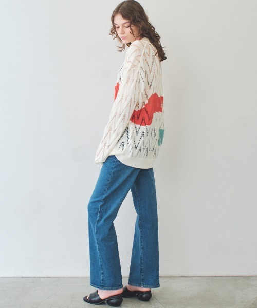 soduk（スドーク）の「painting knit polo（ニット/セーター・レディース・ホワイト/ブラック・FREE）」の12枚目の写真