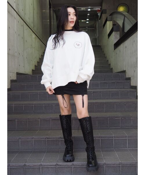 EVRIS（エヴリス）の「ERS CIRCLE GRAPHICスウェットトップス（スウェット・レディース・ブラック/ホワイト/グレー・FREE）」の16枚目の写真