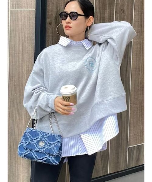 EVRIS（エヴリス）の「ERS CIRCLE GRAPHICスウェットトップス（スウェット・レディース・ブラック/ホワイト/グレー・FREE）」の18枚目の写真