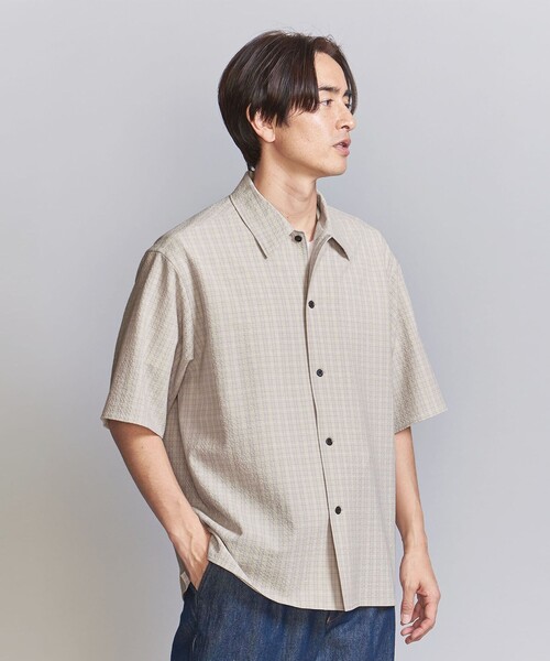 BEAUTY&amp;YOUTH UNITED ARROWS - ＜Ａｍｅｒｉｃａｎａ（アメリカーナ）＞サイドジップショートスリーブシャツ BEAUTY&YOUTH UNITED ARROWS（ビューティーアンドユース