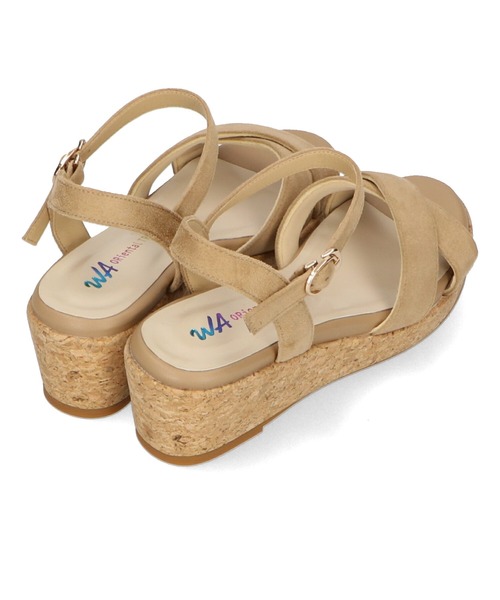 WA ORiental TRaffic（ダブルエーオリエンタルトラフィック）の「クロスウエッジサンダル/42201（サンダル・レディース・ブラック/ベージュ/グレー/ピンク・LL/3L/SS/S/M/L）」の7枚目の写真